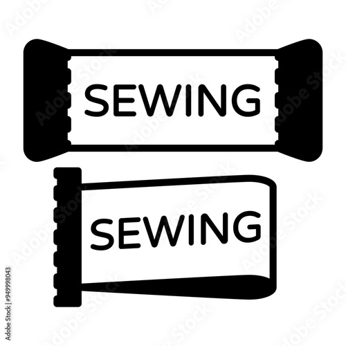 Pull the fabric layers through the bottom opening to turn the finished lined pocket concept vector icon design, Bespoke tailoring symbol Made-to-measure clothing sign,Sew Tailor materials illustration
