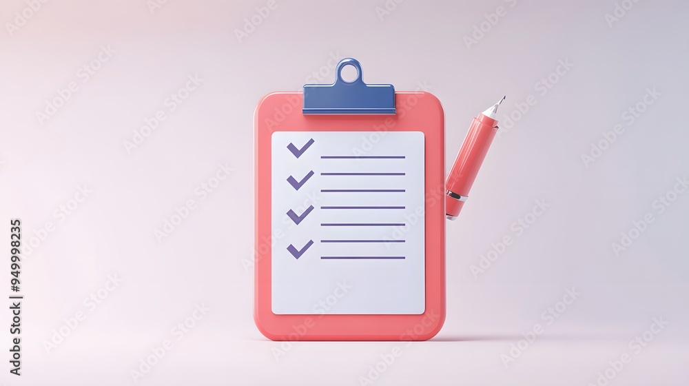 3d Clipboard, checklist symbol. Assignment target icon. Project task management and effective time planning tools. 3d rendering. Vector illustration, white background 3d Clipboard, checklist symbol. Assignment target icon. Project task management and effective time planning tools. 3d rendering. Vector illustration, white background