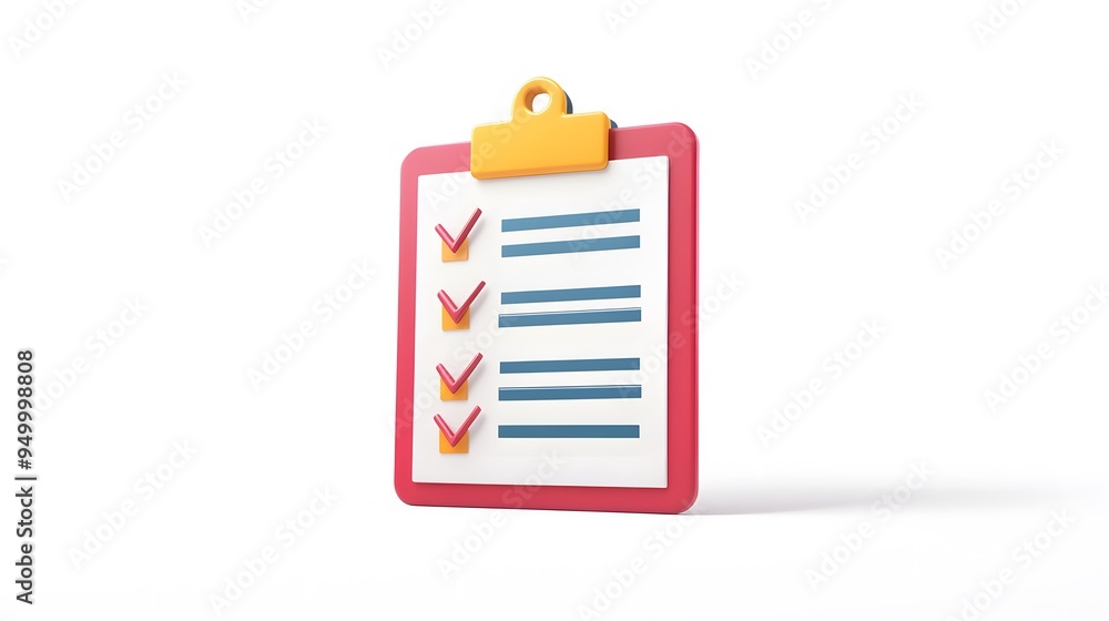 3d Clipboard, checklist symbol. Assignment target icon. Project task management and effective time planning tools. 3d rendering. Vector illustration, white background 3d Clipboard, checklist symbol. Assignment target icon. Project task management and effective time planning tools. 3d rendering. Vector illustration, white background