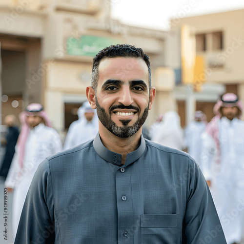 Portrait of an Arab man on the streets of riyadah saudi arabia
