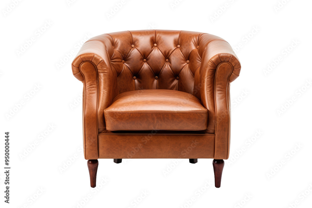 Classic Club Chair with Isolated on Transparent Background Classic Club Chair with Isolated on Transparent Background