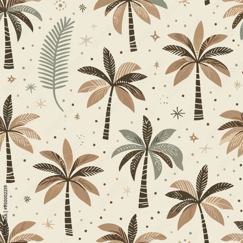 Fototapeta premium seamless pattern with palm trees