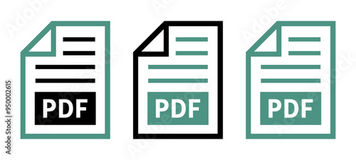zestaw ikon pliku PDF
