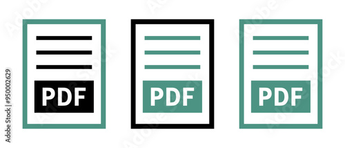 zestaw ikon pliku PDF