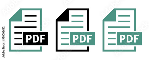 zestaw ikon pliku PDF
