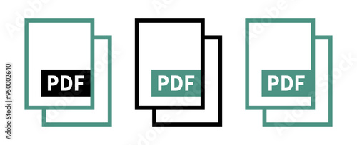 zestaw ikon pliku PDF