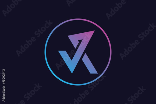 Free Download Gradient colorful letter v p abstract logo template design vector - GFXLoad