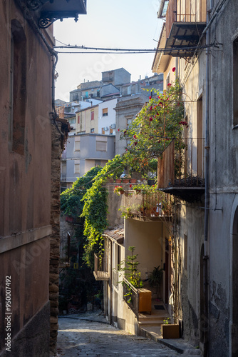 street in the town San Piero, Sicilia