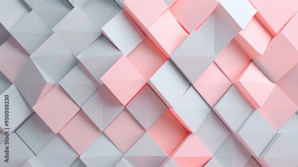 Sophisticated 3D Geometric Wallpaper Design, featuring a harmonious blend of pink and gray hues, perfect for modern interior decor and stylish living spaces. Sophisticated 3D Geometric Wallpaper Design, featuring a harmonious blend of pink and gray hues, perfect for modern interior decor and stylish living spaces.