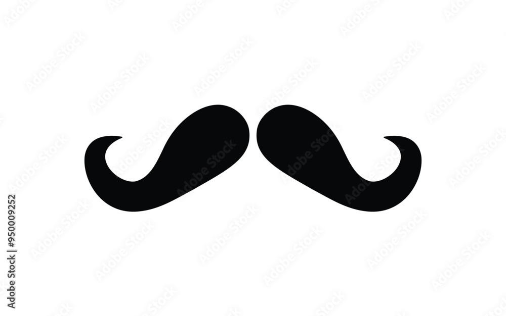 Mustache icon design stock illustration Mustache icon design stock illustration