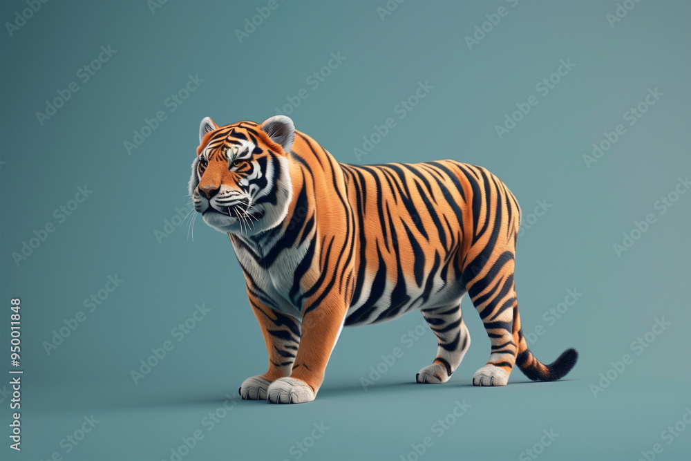 Fototapeta premium 3d animal game-style illustration isolated