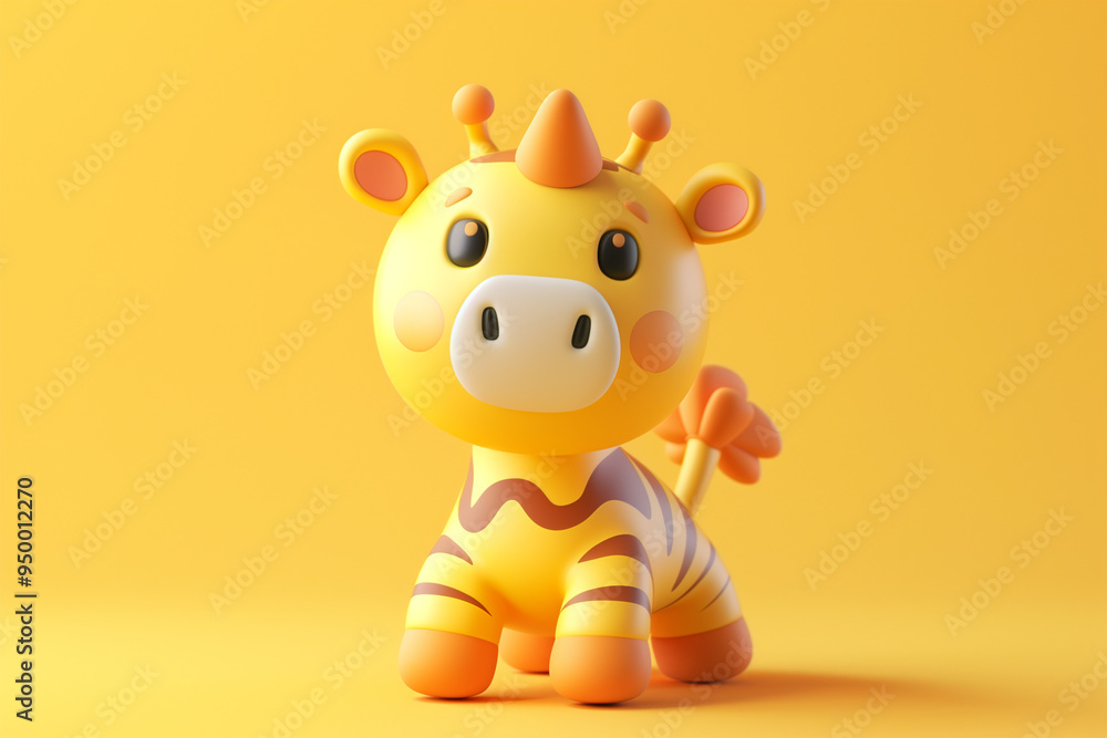 Fototapeta premium 3d animal game-style illustration isolated