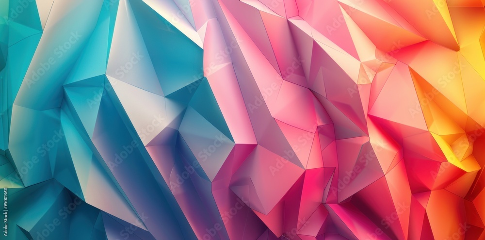 Abstract Geometric Pattern with Blue, Pink, and Orange Hues Abstract Geometric Pattern with Blue, Pink, and Orange Hues