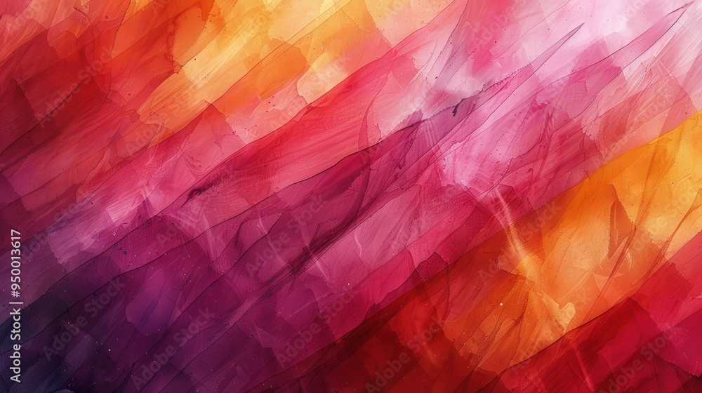 Abstract Art with Warm Colors and Swirling Patterns