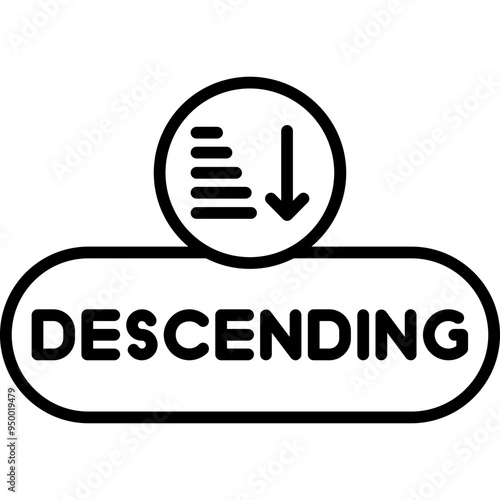 Descending Button Icon