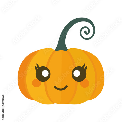 Wallpaper Mural Cute pumpkin character. Happy Halloween, trick or treat. Hand drawn vector illustration. Perfect for cards, posters, prints, anniversaries, invitations. Torontodigital.ca