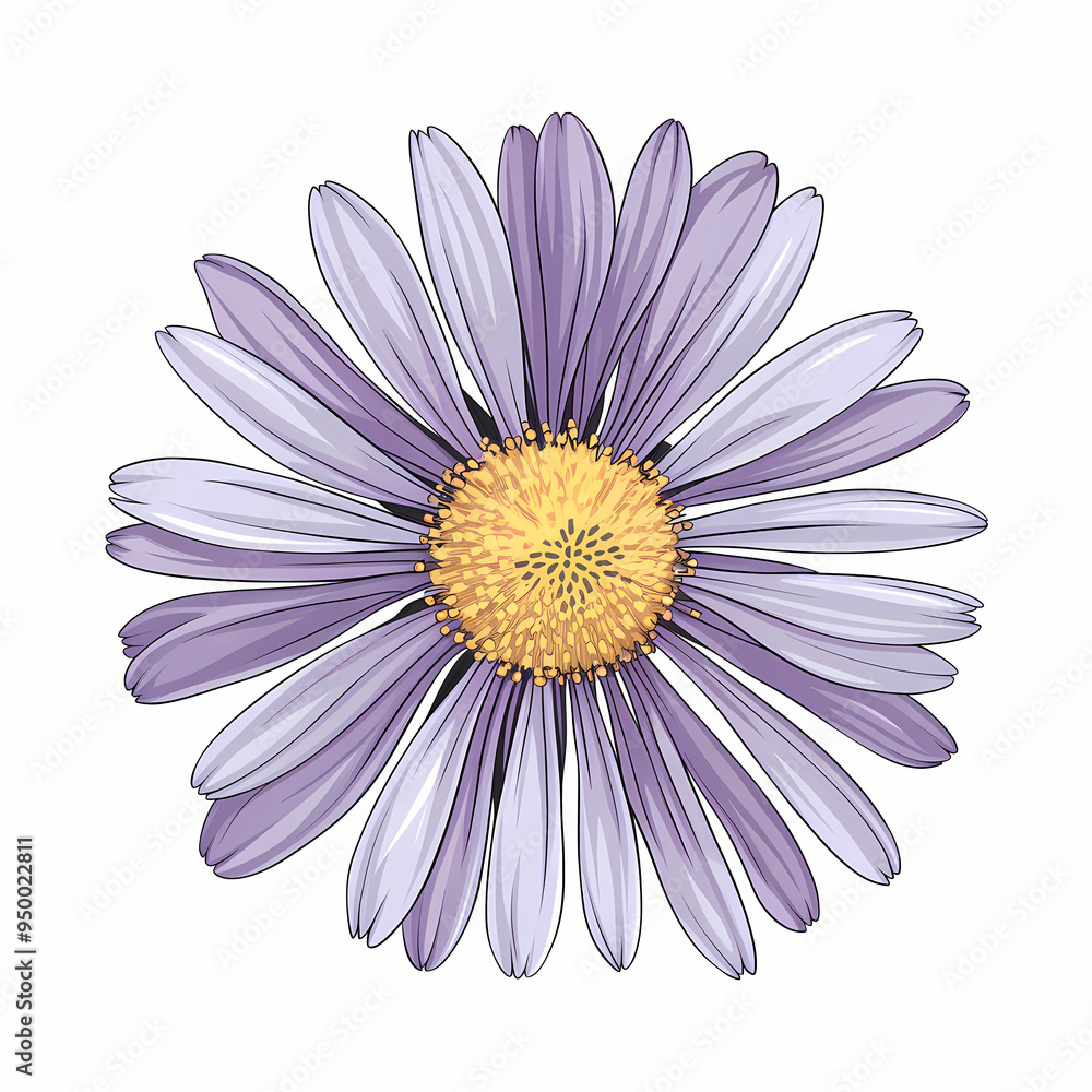 Obraz premium aster flower head isolated on white background