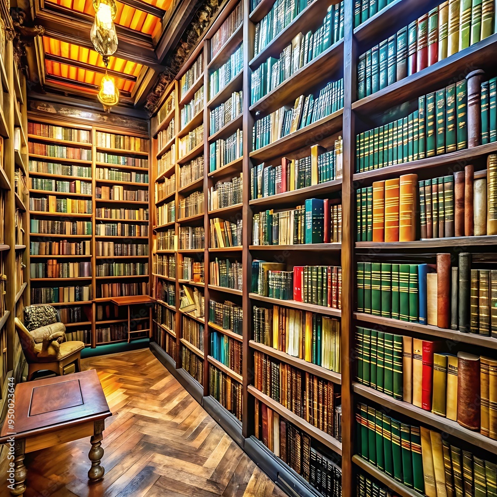 Fototapeta premium Books in the library