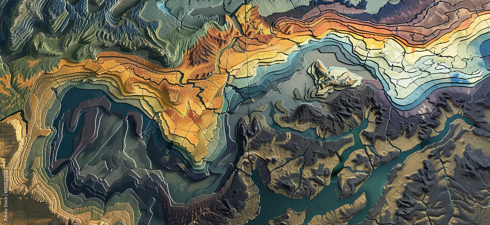 Topographic Plate Tectonics Map Topographic Plate Tectonics Map