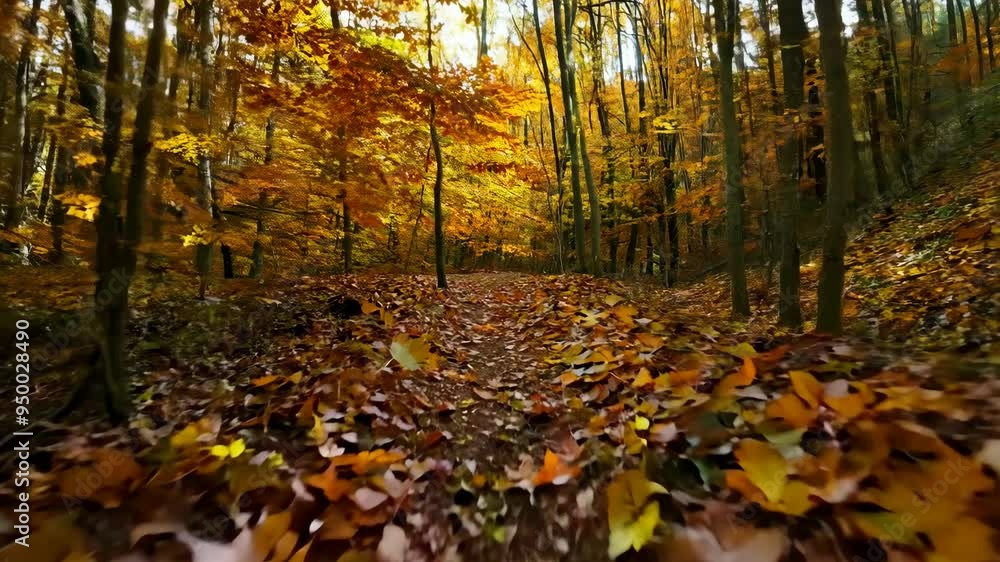 A path covered with fallen autumn leaves, leading through a dense forest with golden sunlight filtering through the tree branches
. A path covered with fallen autumn leaves, leading through a dense forest with golden sunlight filtering through the tree branches
.