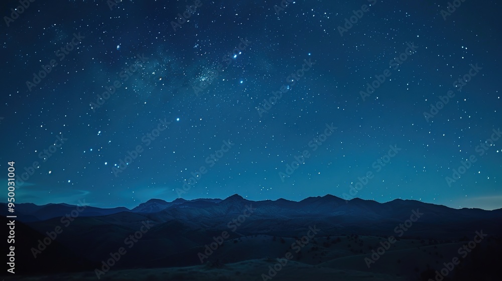 Fototapeta premium Starry night over mountain wallpaper