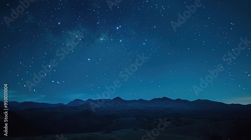 Starry night over mountain wallpaper