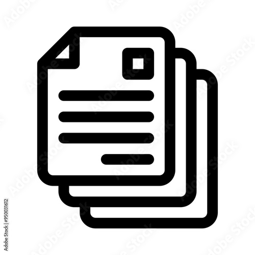 paperwork line icon