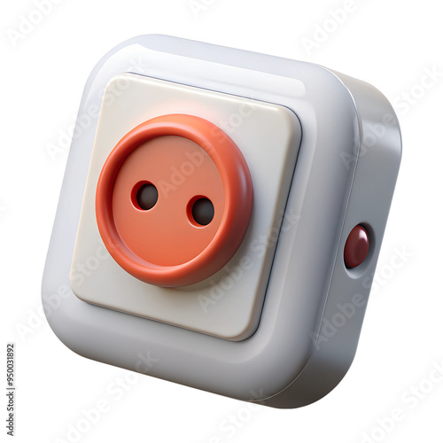 Power socket 3D object. photo