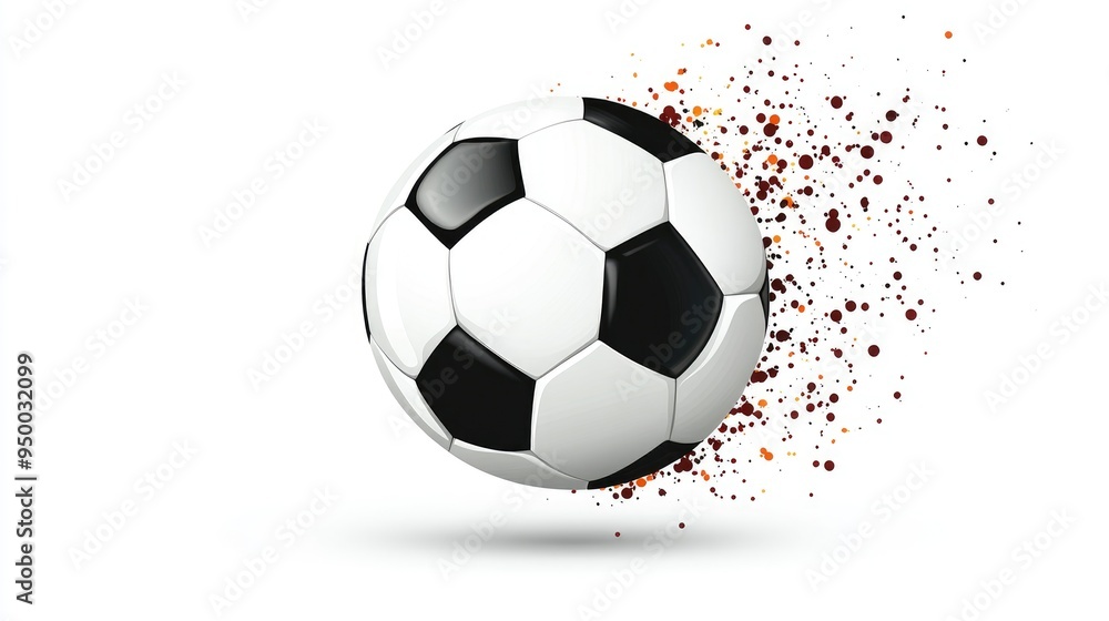 Obraz premium Game soccer on a white background, clean and simple design, ideal for sports advertising and promotions.