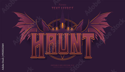 decorative haunt horror editable text effect design