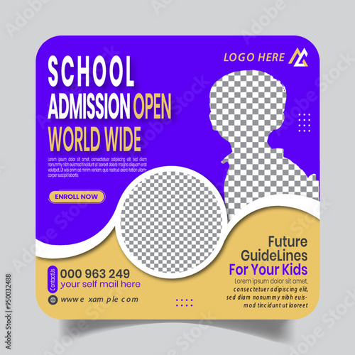 Latest Kids School Social Media Post Design Templates