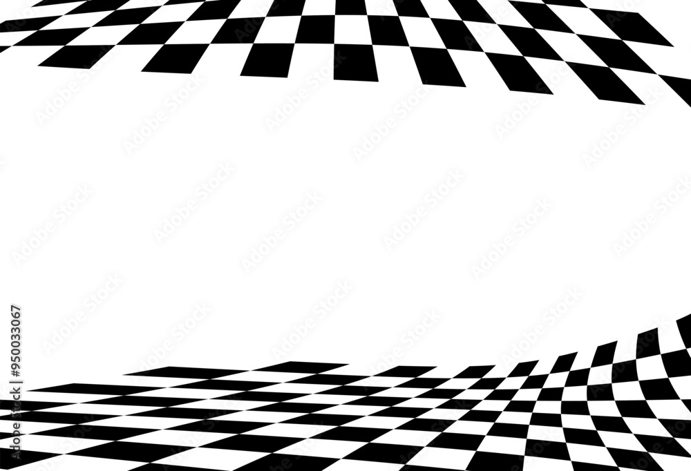 Naklejka premium Race flag background. Checkered flag. Black and white checker. Finishing flag. Automotive graphics. Race motorsport concept. Vector illustration