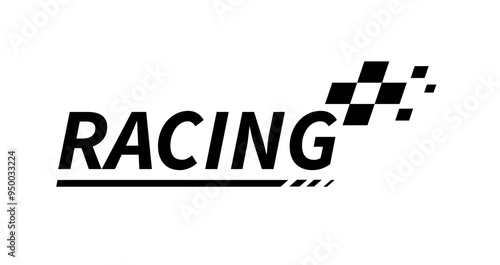 Race flag Design. Race flag icon logo. Racing stripes. Sport checkered. Motorsport graphics. Vector illustration