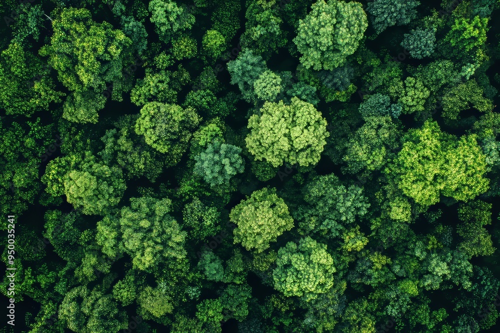 Naklejka premium Aerial nature photography of lush forests guardians of sustainable development