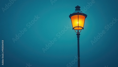 A Single Streetlight Illuminates the Night Sky