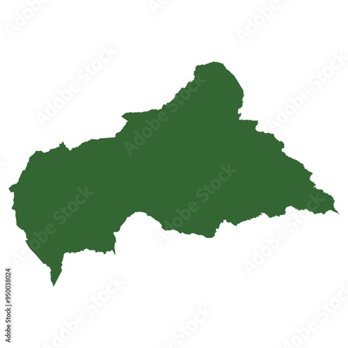 Vector outline map of Central African Republic