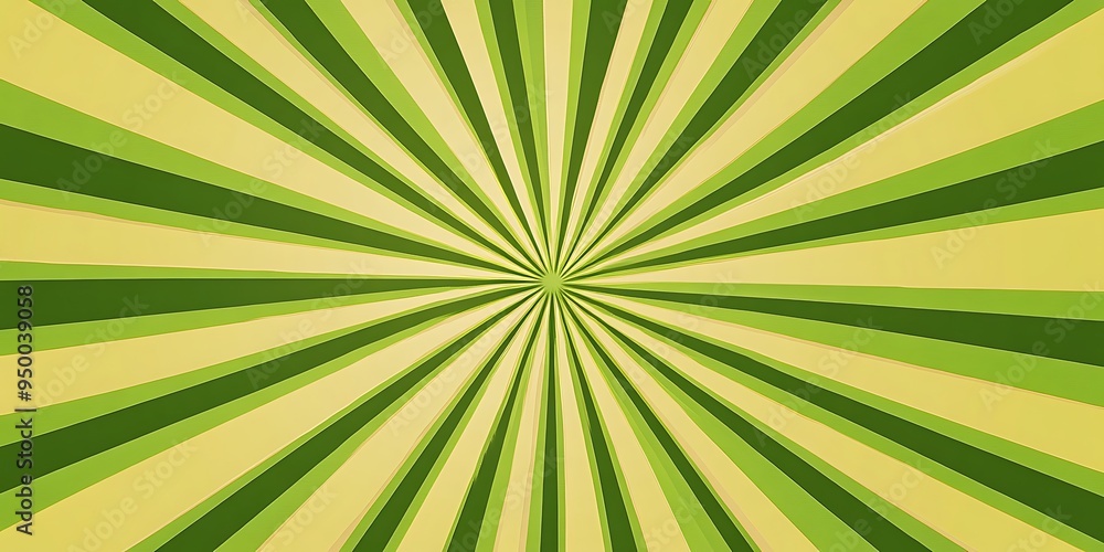 Obraz premium Green and lime sunburst retro 