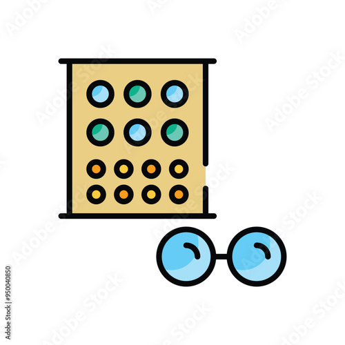 Eye Test Chart vector icon