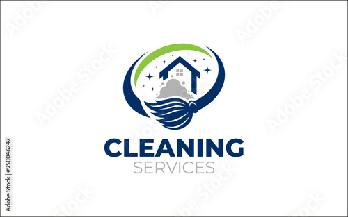 Illustration vector graphic of cleaning services concept logo design