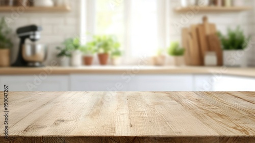 Wooden Table Top in a Kitchen