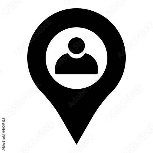 Location People Icon, Simple Icon Vector Design, best used for presentation, application, web and banner