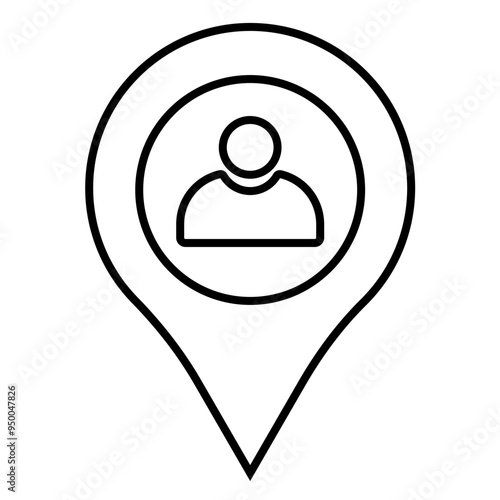 Location People Icon, Simple Icon Vector Design, best used for presentation, application, web and banner