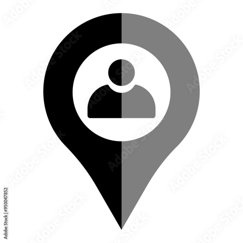 Location People Icon, Simple Icon Vector Design, best used for presentation, application, web and banner