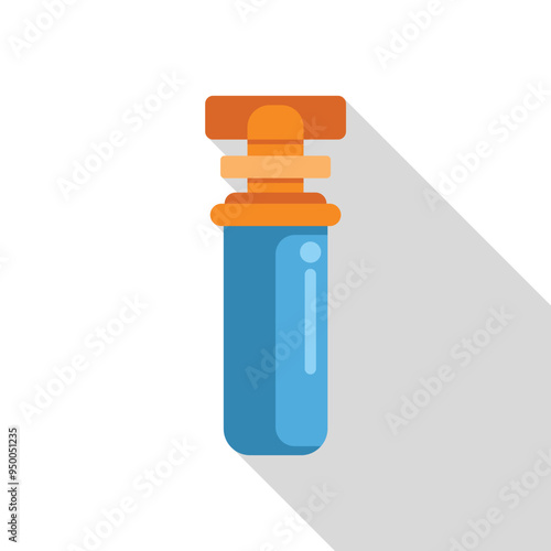 Blue water filter cartridge with an orange top, providing clean and purified water for drinking and household needs