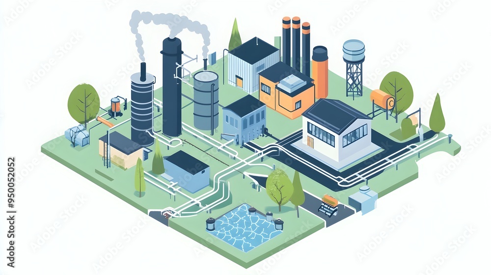 Detailed showcasing the complex network of interconnected pipes and infrastructure that comprise a comprehensive water distribution system Detailed showcasing the complex network of interconnected pipes and infrastructure that comprise a comprehensive water distribution system