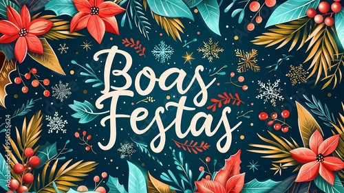 This eye-catching holiday card features 