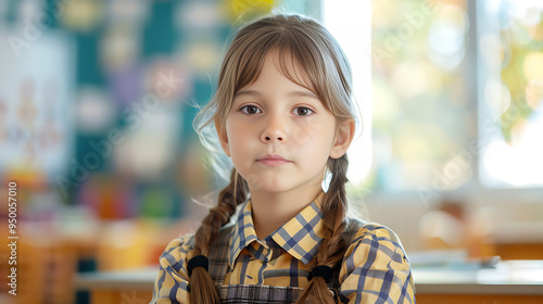 a girl with a braid in her hair