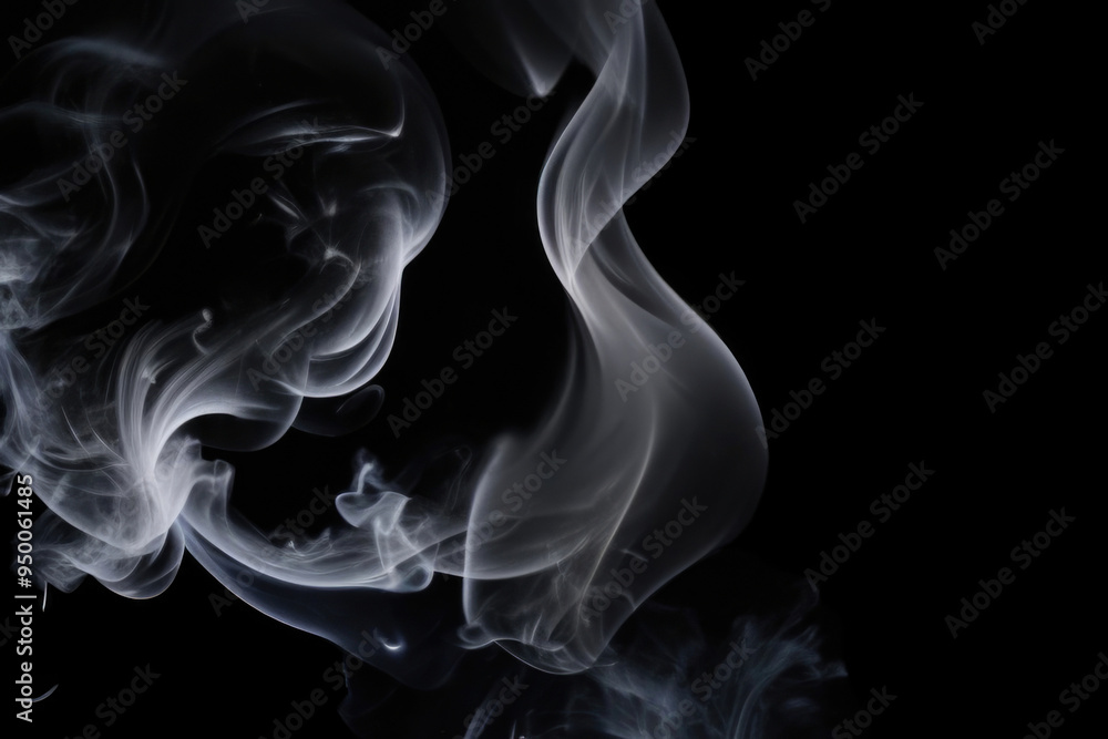 White smoke over a black background White smoke over a black background