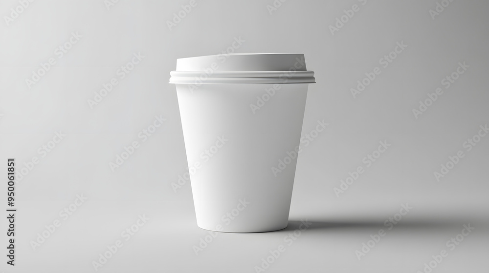 White Paper Coffee Cup with Lid Mockup Template on a Light Background, Perfect for Showcasing Branding and Packaging Design, Ideal for Illustrating Themes of Beverage Marketing, Customizable Product D White Paper Coffee Cup with Lid Mockup Template on a Light Background, Perfect for Showcasing Branding and Packaging Design, Ideal for Illustrating Themes of Beverage Marketing, Customizable Product D