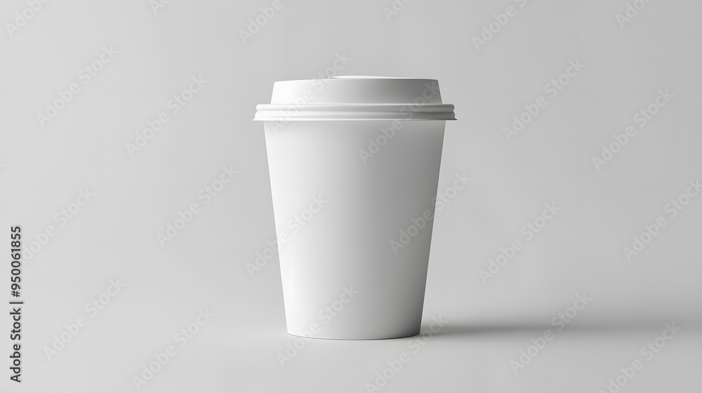 White Paper Coffee Cup with Lid Mockup Template on a Light Background, Perfect for Showcasing Branding and Packaging Design, Ideal for Illustrating Themes of Beverage Marketing, Customizable Product D White Paper Coffee Cup with Lid Mockup Template on a Light Background, Perfect for Showcasing Branding and Packaging Design, Ideal for Illustrating Themes of Beverage Marketing, Customizable Product D